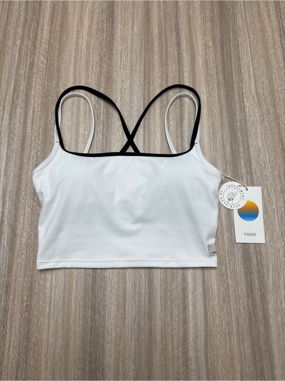 NWT Vuori Daily Layered Tank Size X-Small Women’s in White / Black